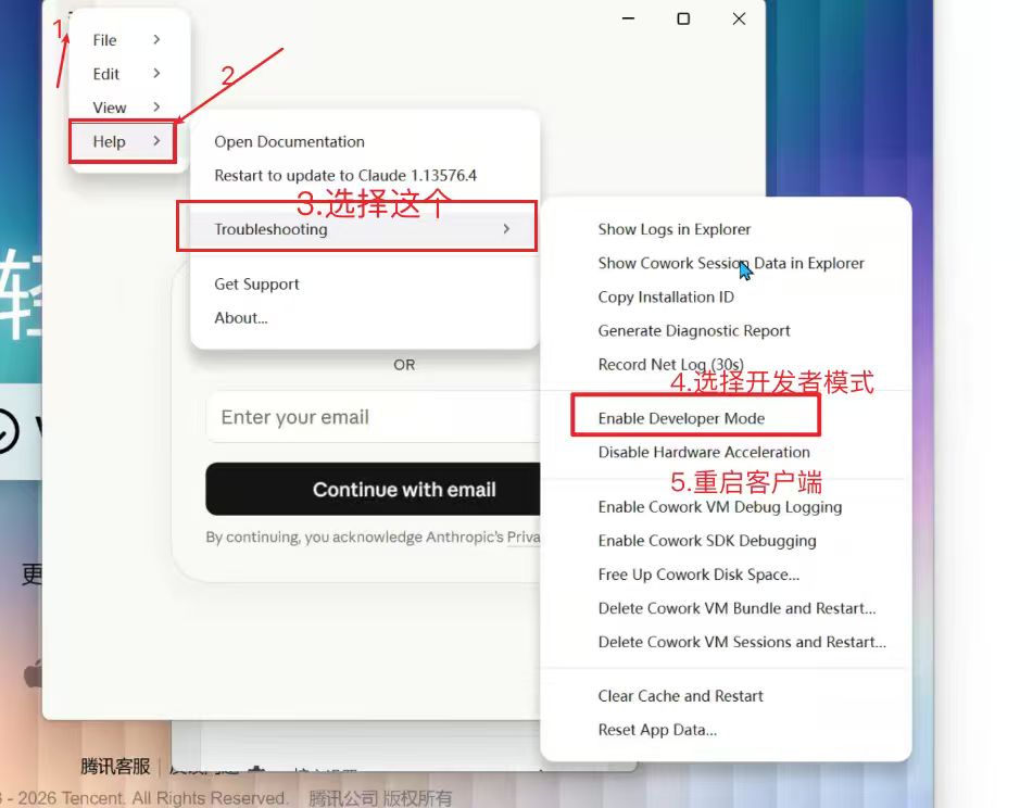 Enable Developer Mode in Claude Desktop